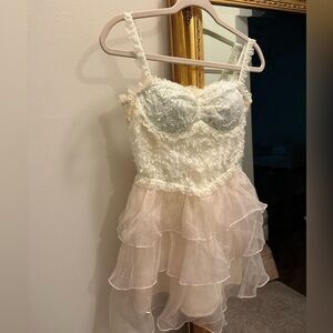Vintage Lace Coquette Babydoll Dress